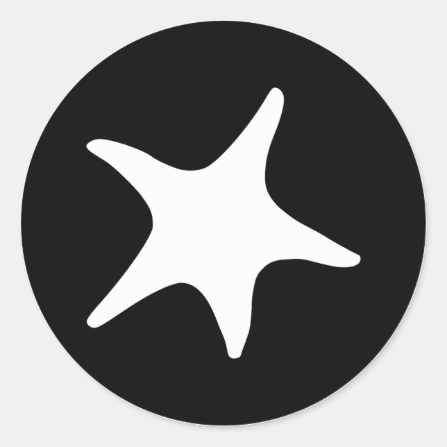 Sticker Rond BW Starfish (Devant)