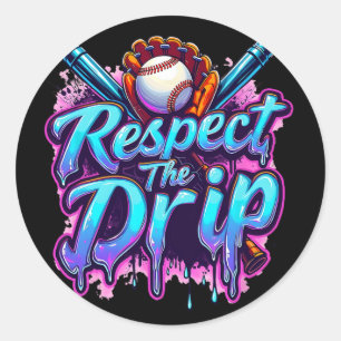 Sticker Rond Bysebyll Respect Drip Boys Glace La Goutte Yout