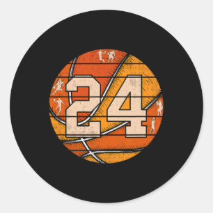 Sticker Rond Bysketbyll Numéro #24 Jersey Love Bysketbyll Playe