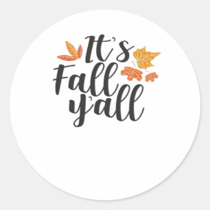 Sticker Rond C’est l’automne que vous dites automne mignon Feui