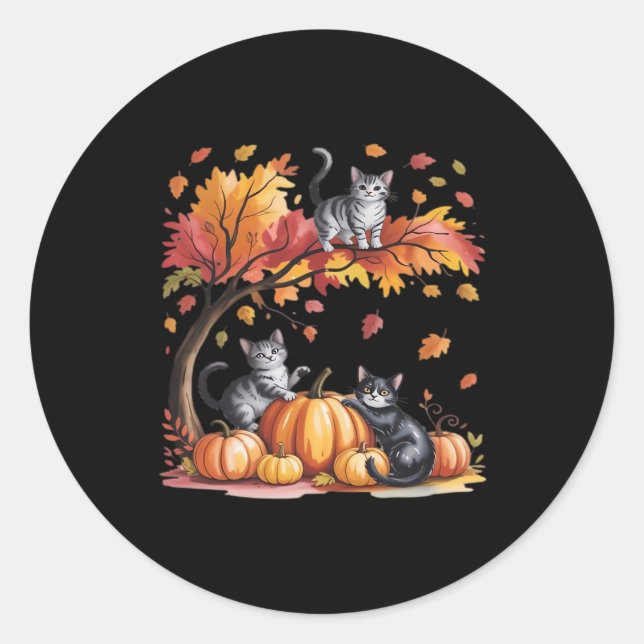 Sticker Rond C’est l’automne Y’all Minimal Clean (Devant)