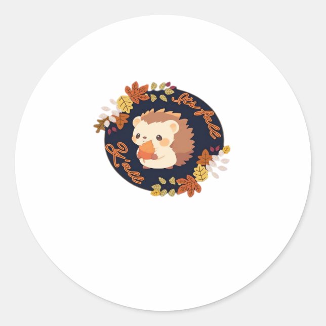Sticker Rond C’est l’automne Y’all Simple Clean (Devant)