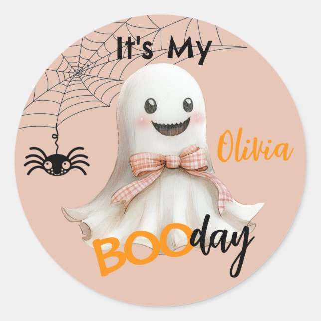 Sticker Rond C’est mon BOOday - Éffrayant Sweet Celebration (Devant)