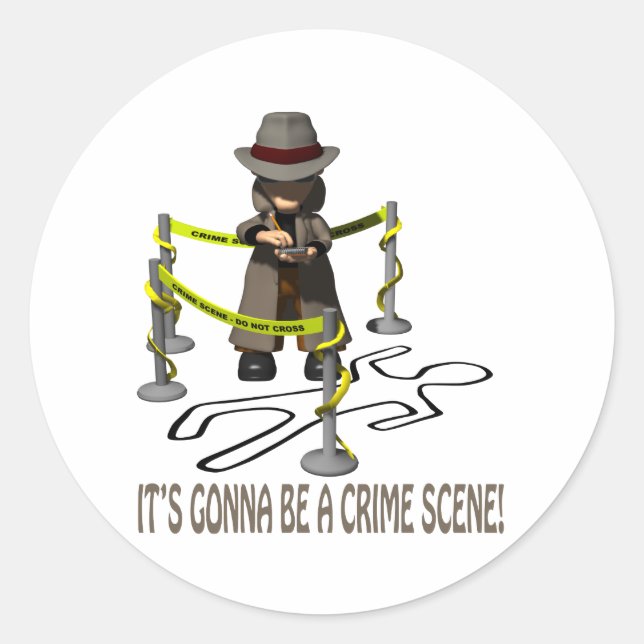 Sticker Rond Ça va être un crime (Devant)