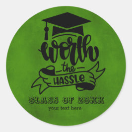 Sticker Rond Ça vaut le coup - Vert