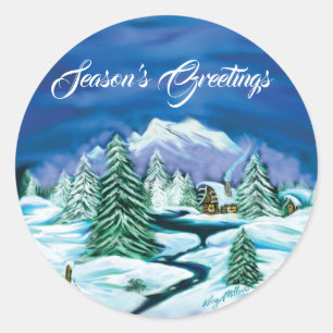 Sticker Rond Cabine de journal pacifique