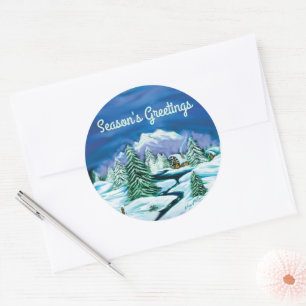 Sticker Rond Cabine de journal pacifique