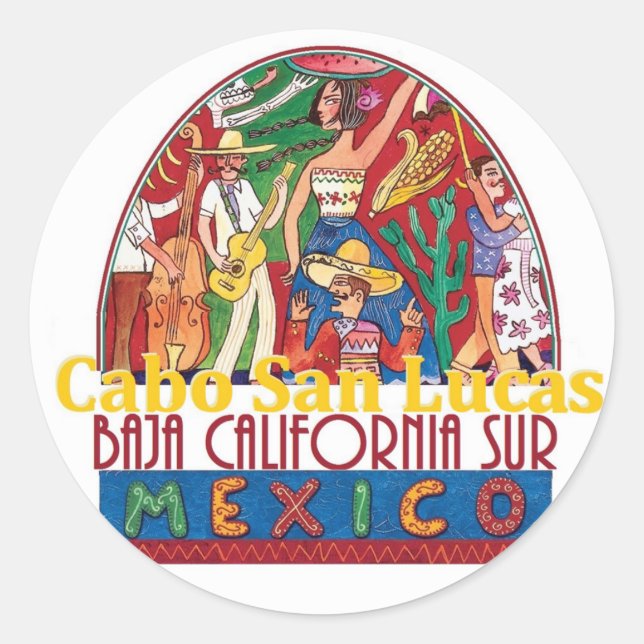 STICKER ROND CABO SAN LUCAS (Devant)