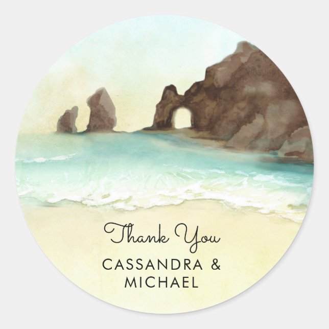Sticker Rond Cabo San Lucas | El Arco Carte de remerciements Cl (Devant)