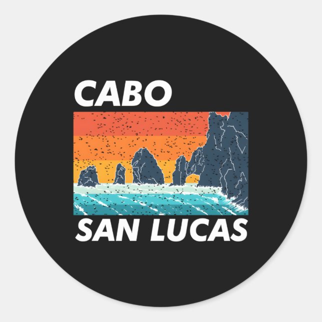 Sticker Rond Cabo San Lucas Spring Break Mexique Basse Californ (Devant)