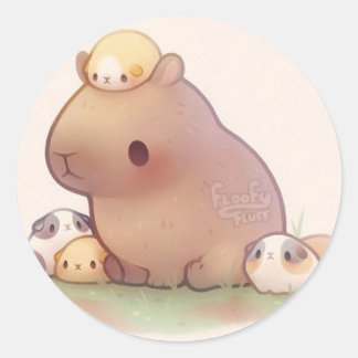 Sticker Rond Cabybara