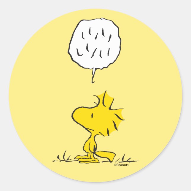 Sticker Rond cacahuètes | Paroles de Woodstock (Devant)