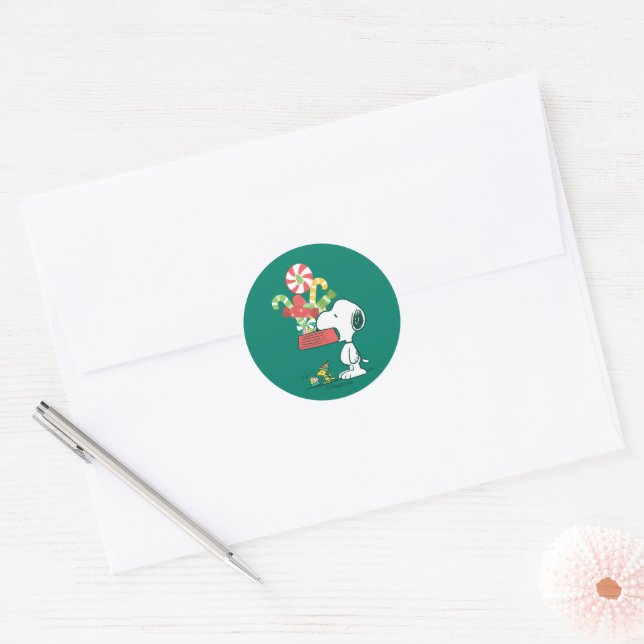 Sticker Rond cacahuètes | Plus Le Merrier Est Merrier (Enveloppe)