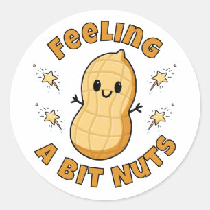 Sticker Rond Cacao Kawaii de Cacahuète Dessin Animé – Se Sentir