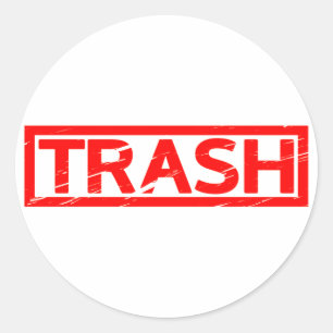 Sticker Rond Cachet d'ordures