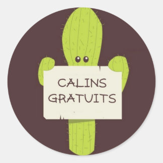 Sticker Rond Cactus Calin