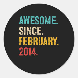 Sticker Rond Cadeau 9 ans 9e anniversaire garçon stupéfiant dep