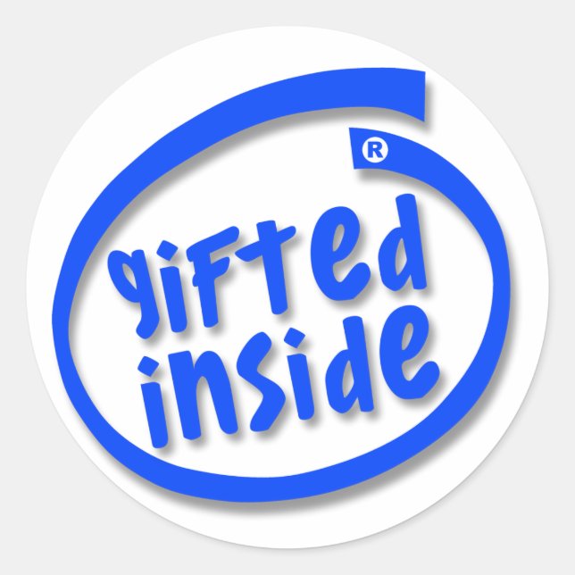 Sticker Rond Cadeau à l'intérieur (Devant)