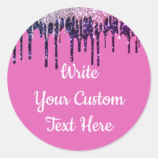 Sticker Rond Cadeau amusant de fête d'anniversaire Quinceanera  (Devant)