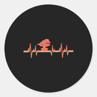 Sticker Rond cadeau bonsai hearbeat