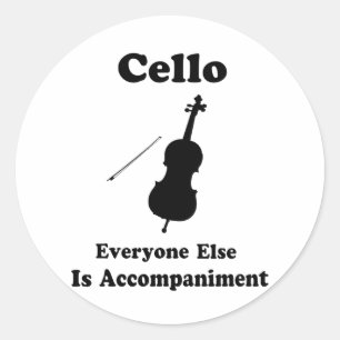 Sticker Rond Cadeau Cello