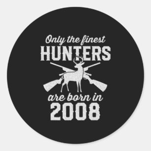 Sticker Rond Cadeau d'anniversaire Chasse au cerf Chasse pour 2