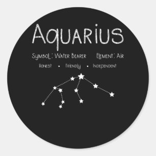 Sticker Rond Cadeau d'anniversaire de signe astrologique du Ver