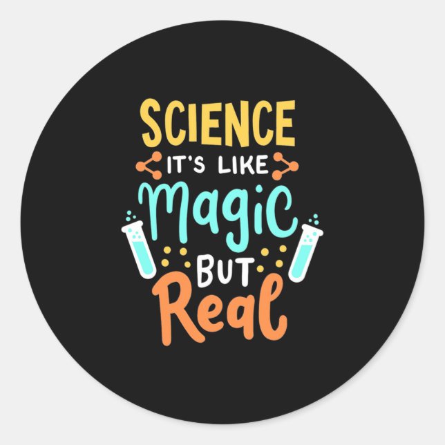 Sticker Rond Cadeau d'anniversaire | Science C'Est Comme De La  (Devant)
