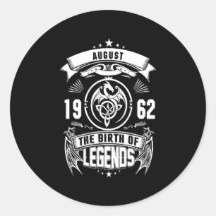 Sticker Rond Cadeau d'août 1962 La Naissance Des Légendes