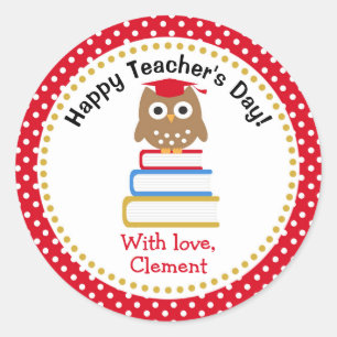 Sticker Rond Cadeau d'appréciation de l'enseignant personnalis