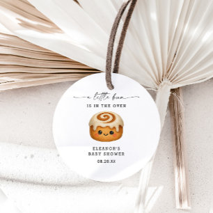 Sticker Rond Cadeau de Baby Shower Mignon Kawaii Bun in the Ove