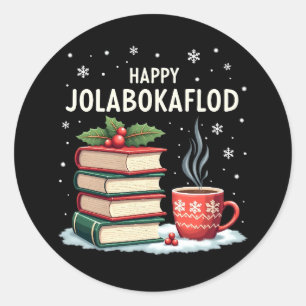 Sticker Rond Cadeau de célébration de famille Joyeux Jolabokafl