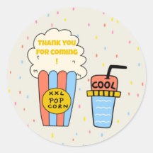 Cadeau de cinéma de popcorn mignon pour une soirée