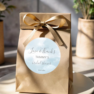 Sticker Rond Cadeau de faveur de douche de mariage Cloud nine