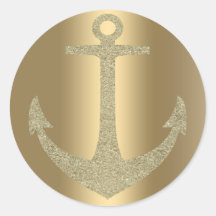 Cadeau de fête d'anniversaire Glam Nautical Anchor