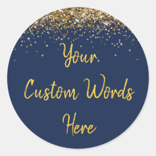 Sticker Rond Cadeau de fête personnalisé Anniversaire personnal