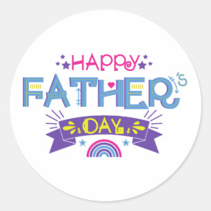 Sticker Rond Cadeau de la fête des pères