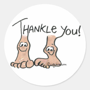 Sticker Rond Cadeau de Merci personnalisé