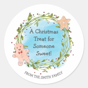Sticker Rond Cadeau de Noël à quelqu'un de doux