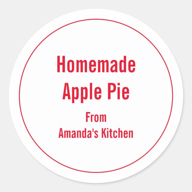 Sticker Rond Cadeau de Noël de Nourriture Maison Faveur de Fête (Devant)