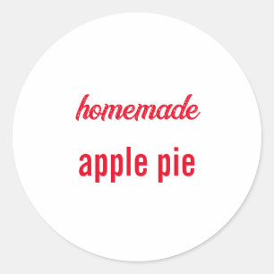 Sticker Rond Cadeau de nourriture fait maison Faveur de fête Ta