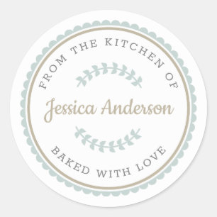 Sticker Rond Cadeau de pâtisserie personnalisé de ferme moderne