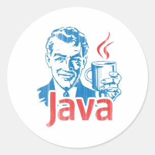 Sticker Rond Cadeau de programmation Java