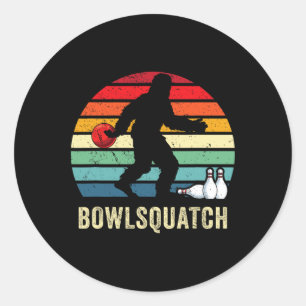 Sticker Rond Cadeau de quille Bigfoot Sasquatch Cadeaux Quilleu