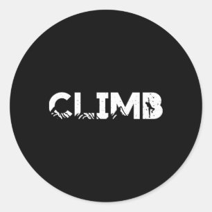 Sticker Rond Cadeau de randonnée sur rochers cool pour grimpeur