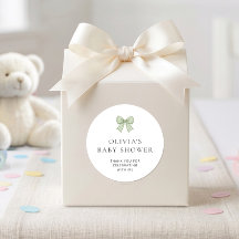 Cadeau de remerciement de baby shower à carreaux s