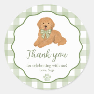 Sticker Rond Cadeau de remerciement pour fête d'anniversaire de