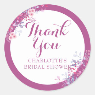 Sticker Rond Cadeau de remerciement pour la fête de mariage flo