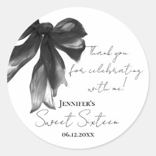 Sticker Rond Cadeau de remerciement pour les 16 ans de Coquette