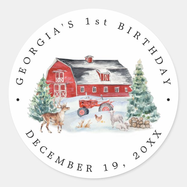 Sticker Rond Cadeau de remerciement pour une fête d'anniversair (Devant)